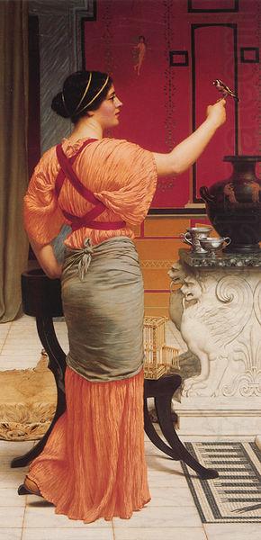 Lesbia with her Sparrow, John William Godward